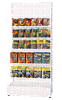 Zig zag shelving, width 3'