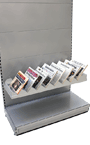 Newspaper shelf, width 4'